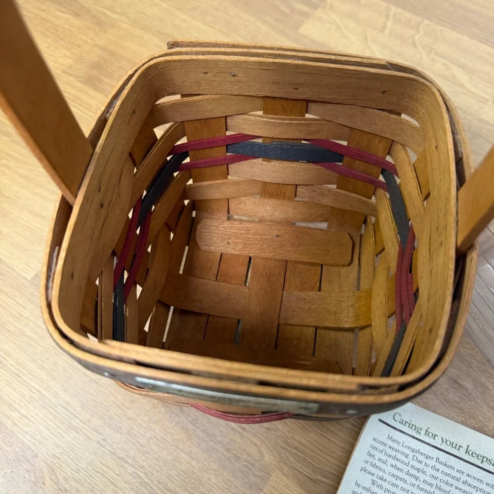 Longaberger 1993 Inaugural Basket with Liner and Protector 11461 Handwoven USA